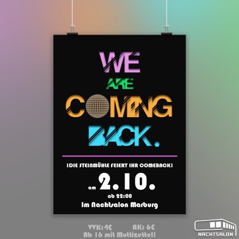 We are coming back - Abiparty der Steinmühle